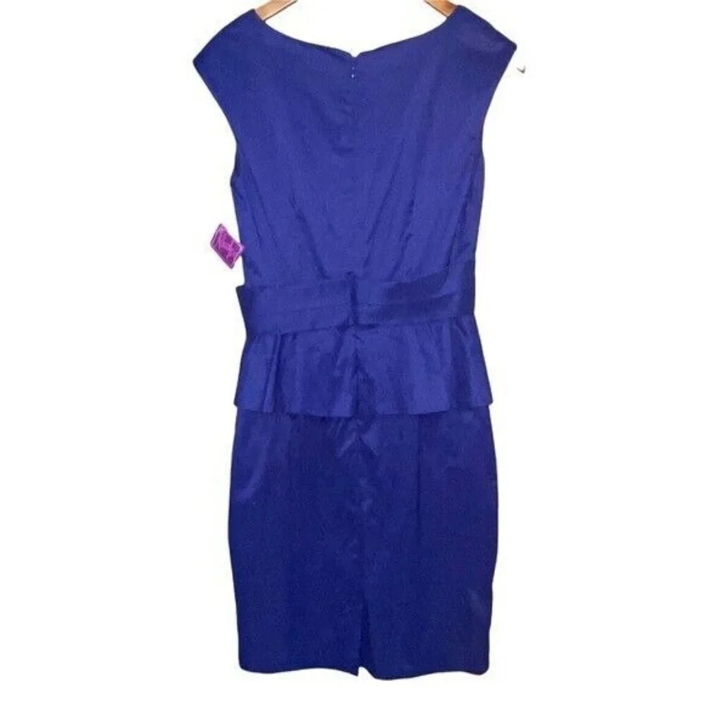 NEW! Ivy & Blu Maggy Royal Blue Peplum Boutique Starry Night Dress Size 4 - Picture 3 of 12